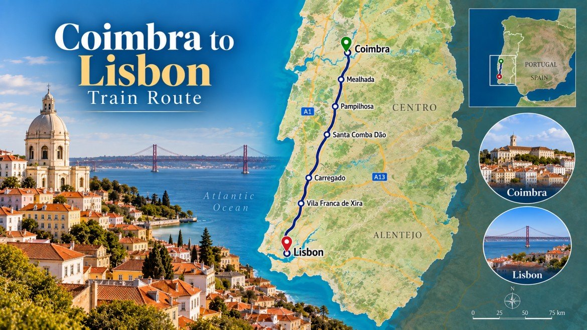 Coimbra to Lisbon Train Route