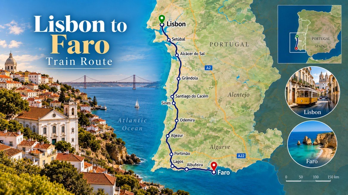 Lisbon to Faro Train Route